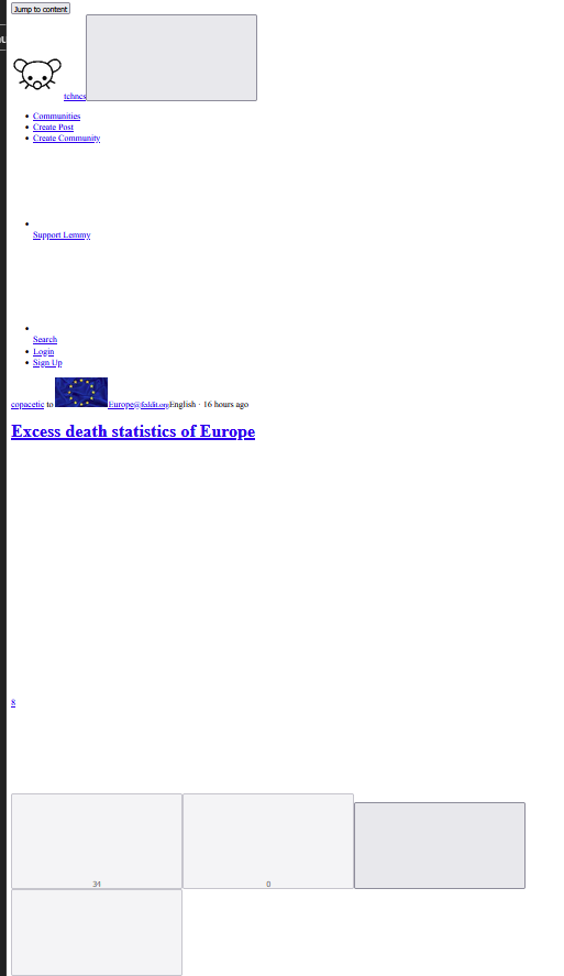 Mostly white web page